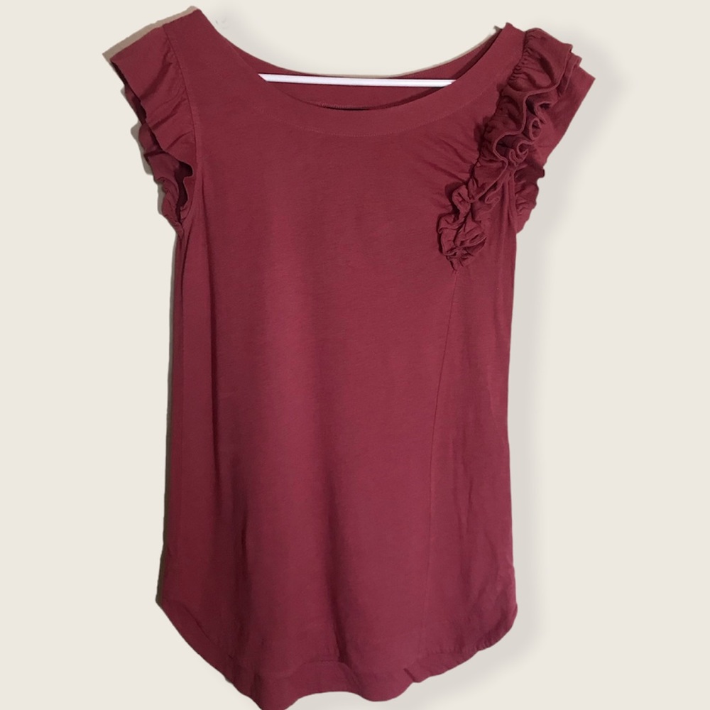 Marc by March Jacobs | Pink Ruffle Shirt